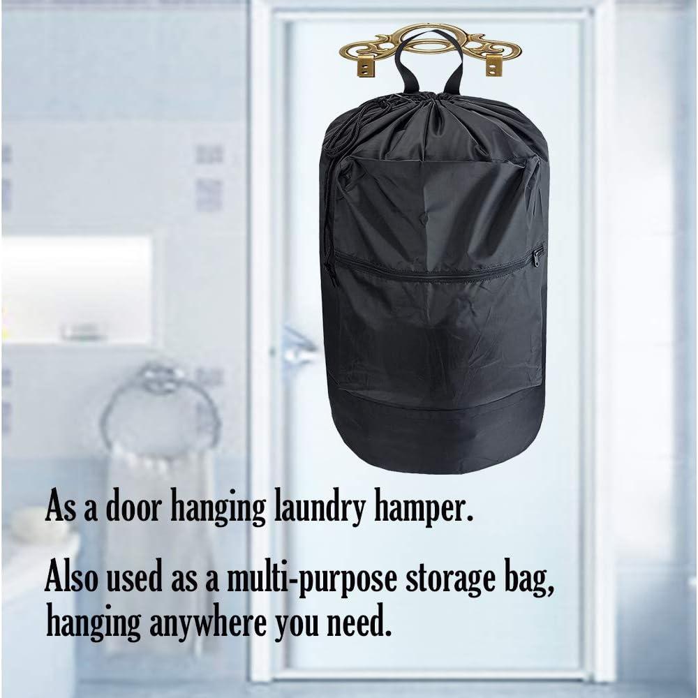 Mochila de Lavandería UniLiGis Negra con Cierre y Correa Ajustable