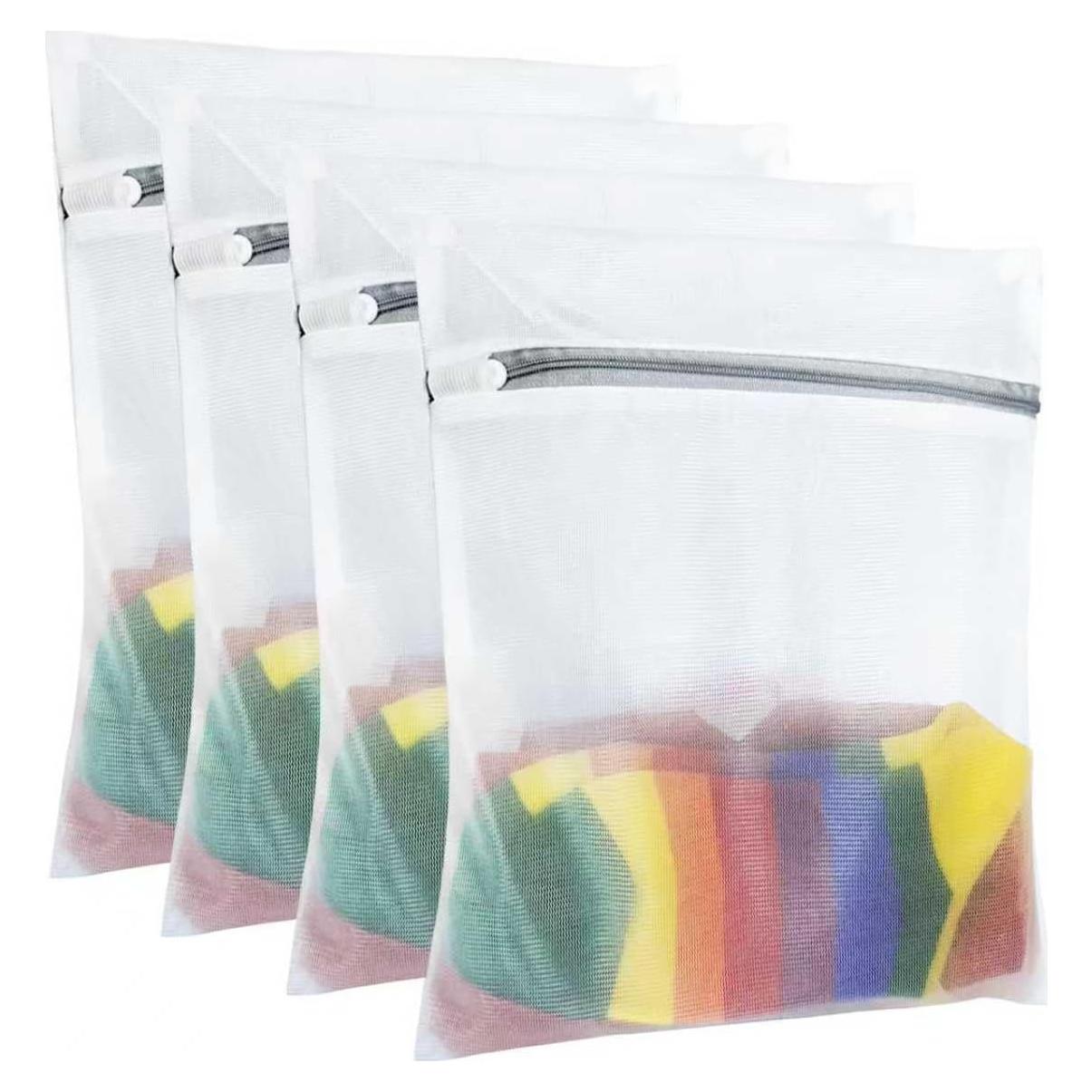 Bolsas de Lavandería de Malla BTIFU 4 Piezas 50.8x61 cm Blanca