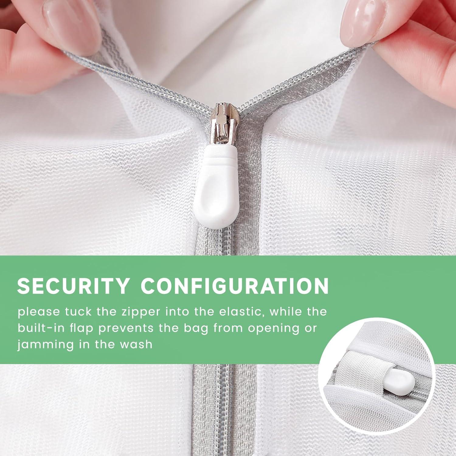 Bolsas de Lavandería de Malla BTIFU 4 Piezas 50.8x61 cm Blanca