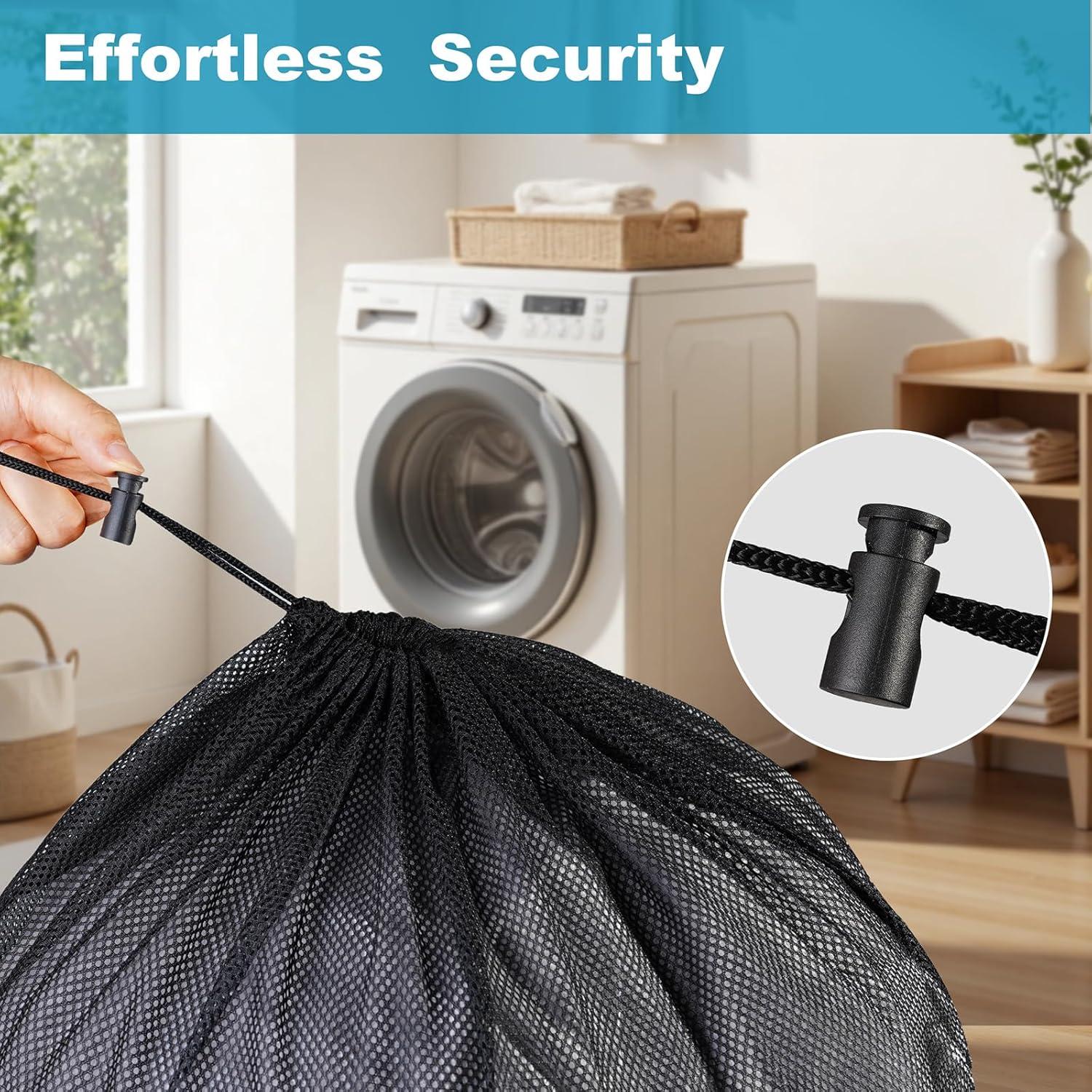 Paquete de 3 Bolsas de Lavandería de Malla Grande EyvirQic 61x91 cm