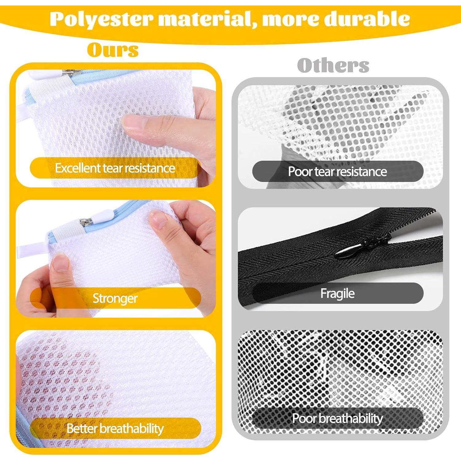 6 Bolsas de Malla para Lavandería QfwdfcTrenz 11x10 cm