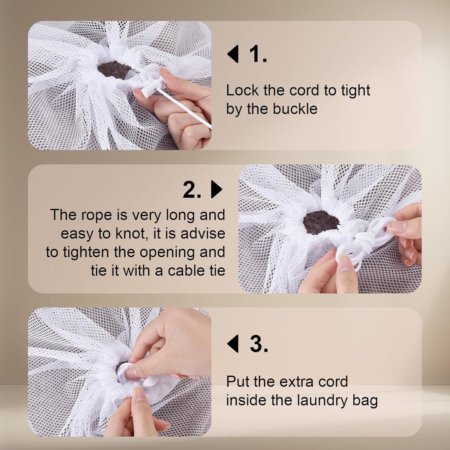 Paquete de 10 Bolsas de Lavandería de Malla Foivieide 61x91cm