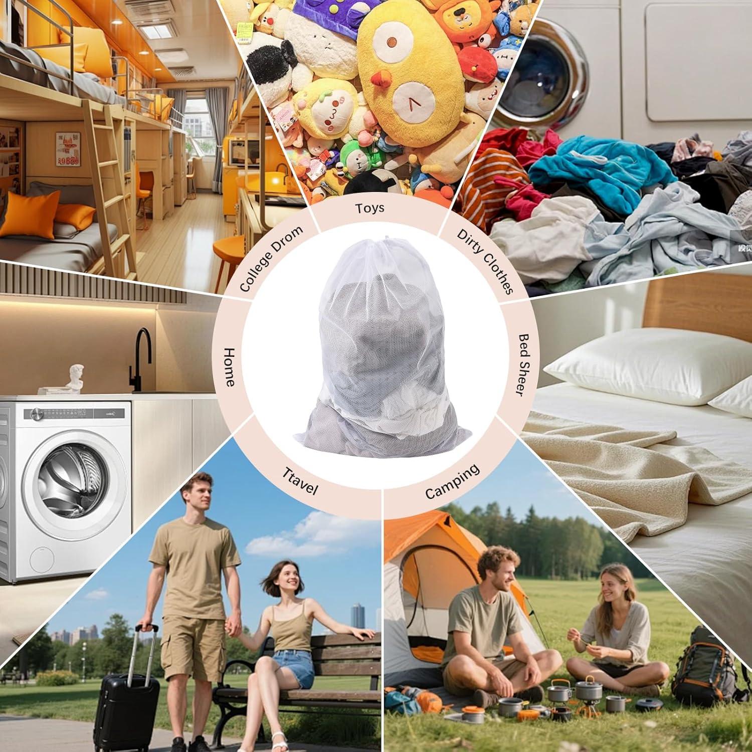 Paquete de 10 Bolsas de Lavandería de Malla Foivieide 61x91cm