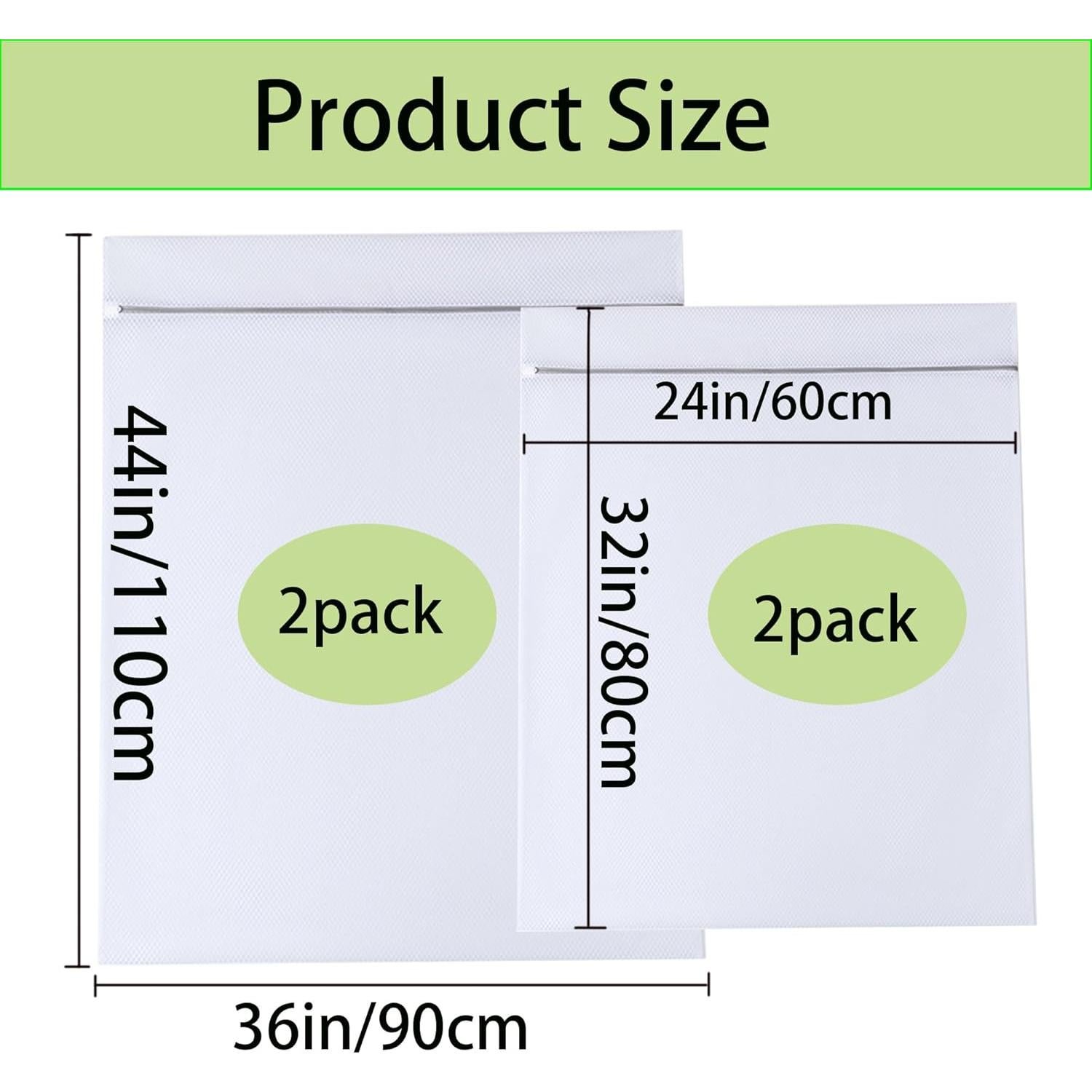 4 Bolsas de Malla para Lavandería MEGIESTO con Cremallera