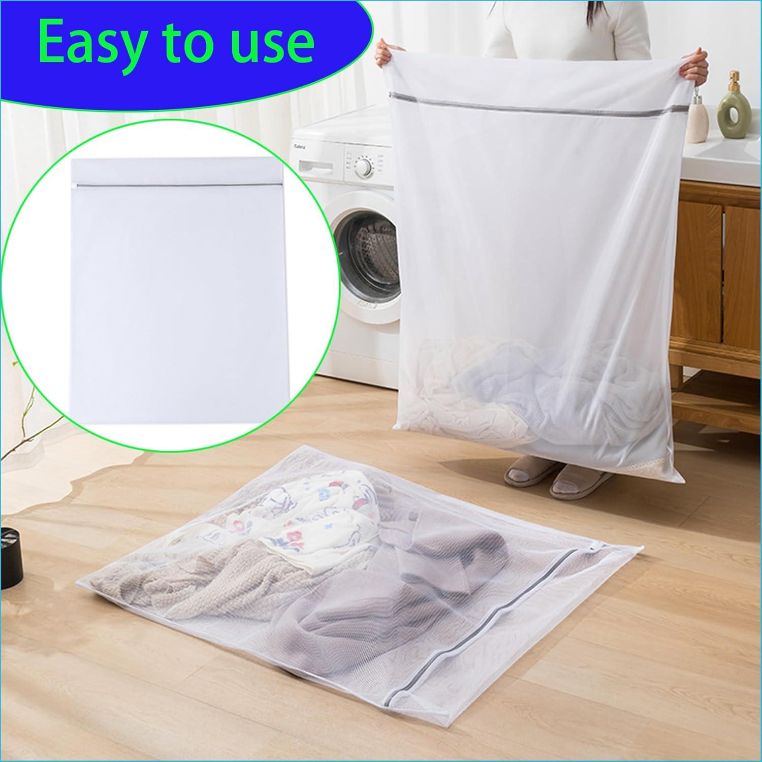 4 Bolsas de Malla para Lavandería MEGIESTO con Cremallera