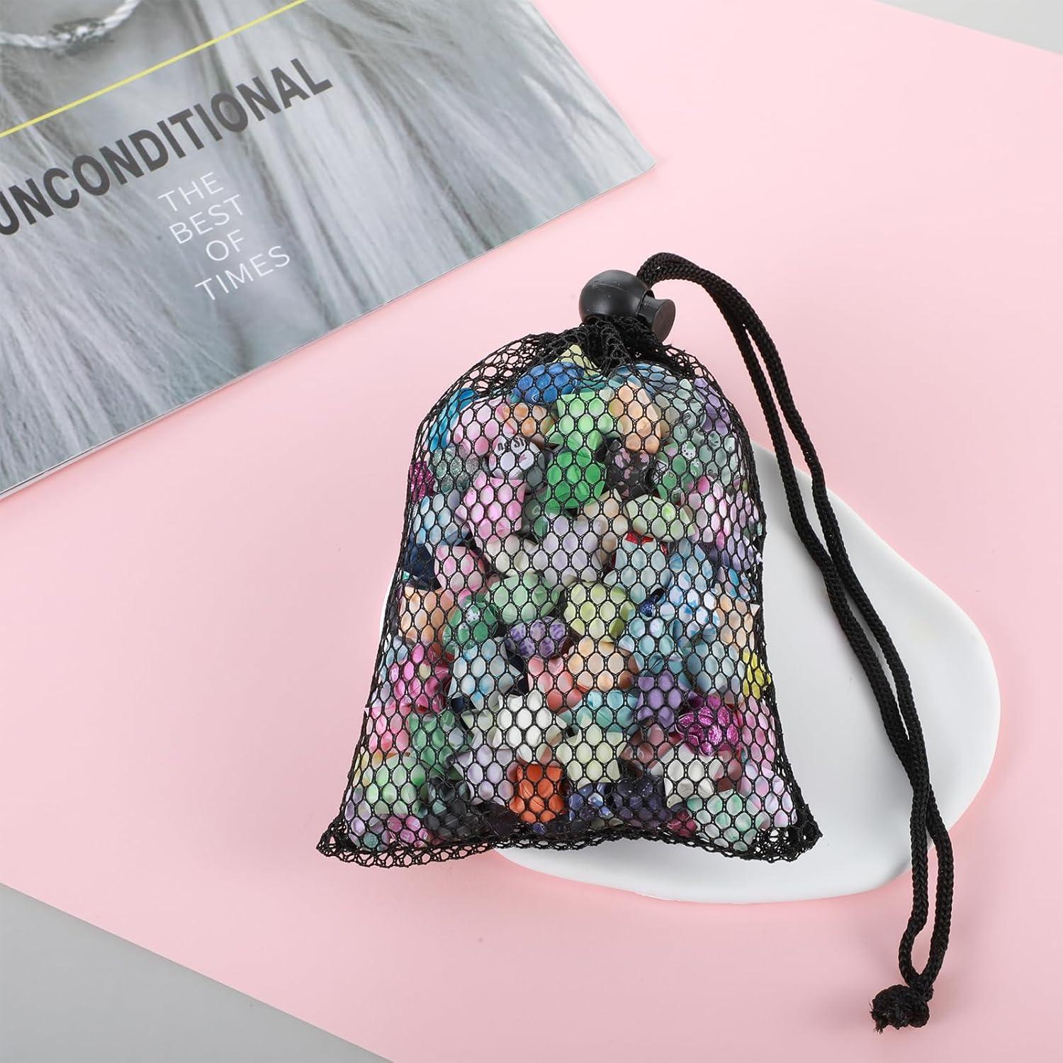 10 Bolsas de Malla con Cierre de Cordón Ymapinc 14x10.5cm