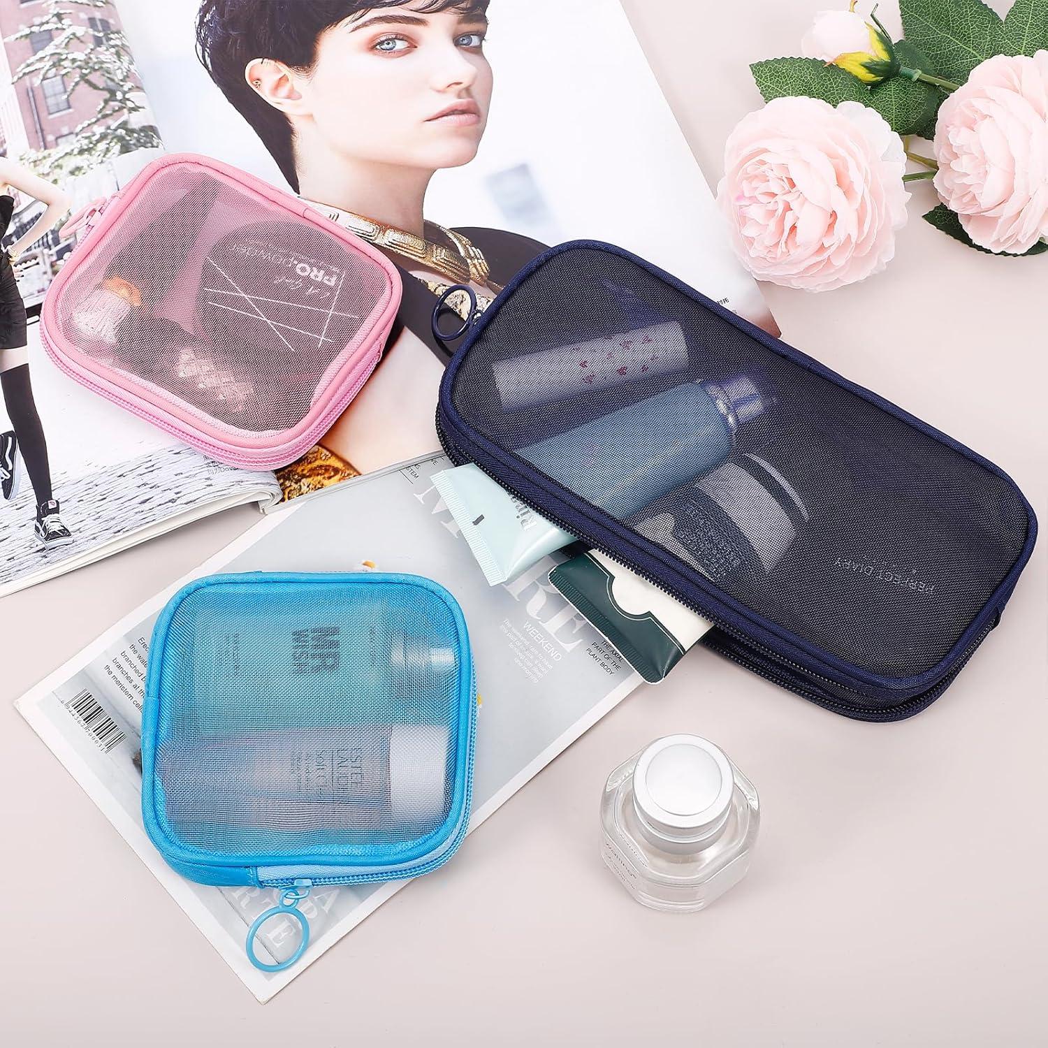 4 Mini Bolsas de Malla Nylon con Cremallera - Blanco - S