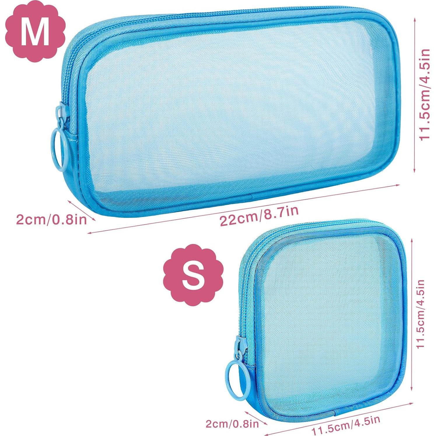 4 Mini Bolsas de Malla Nylon con Cremallera - Blanco - S