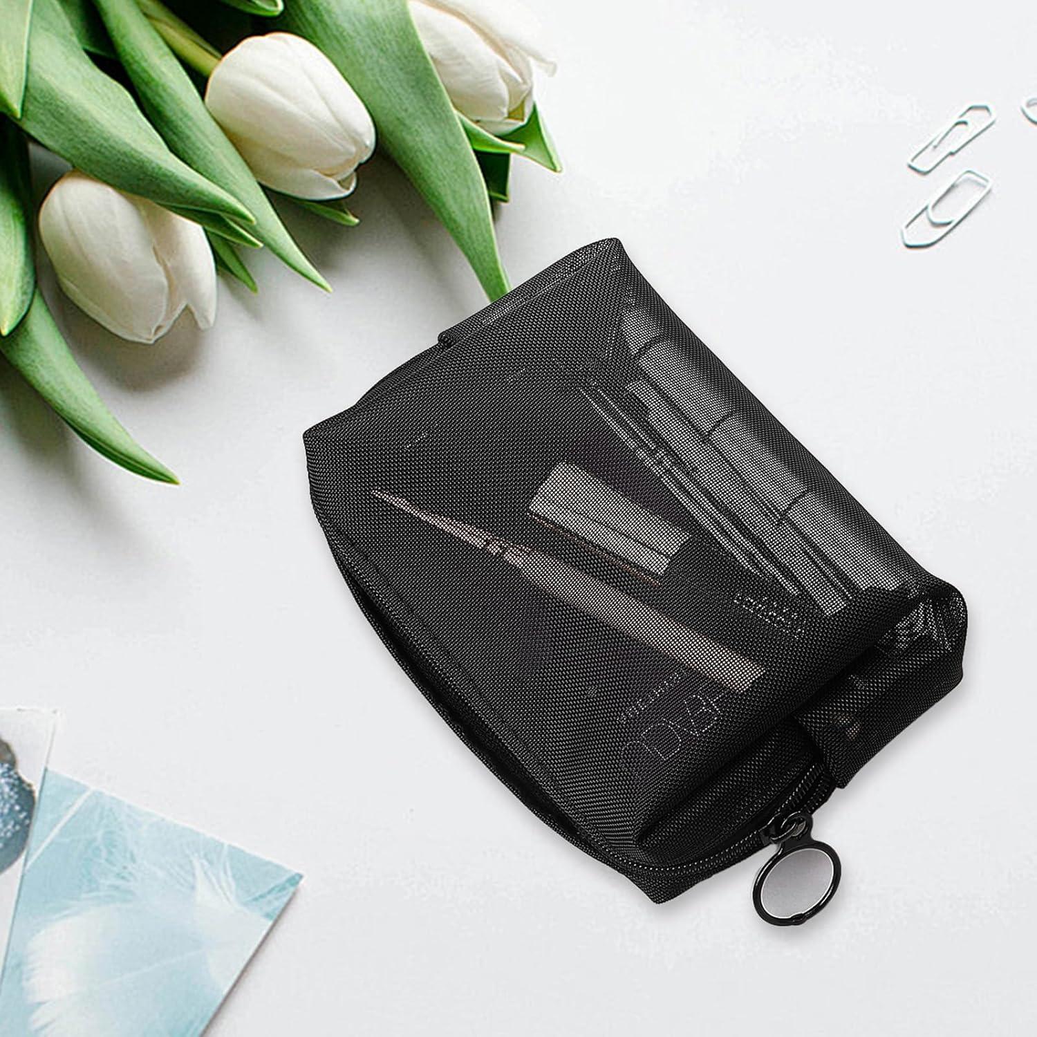 Set de 4 Bolsas de Maquillaje de Malla Ptwola - Organizador Portátil