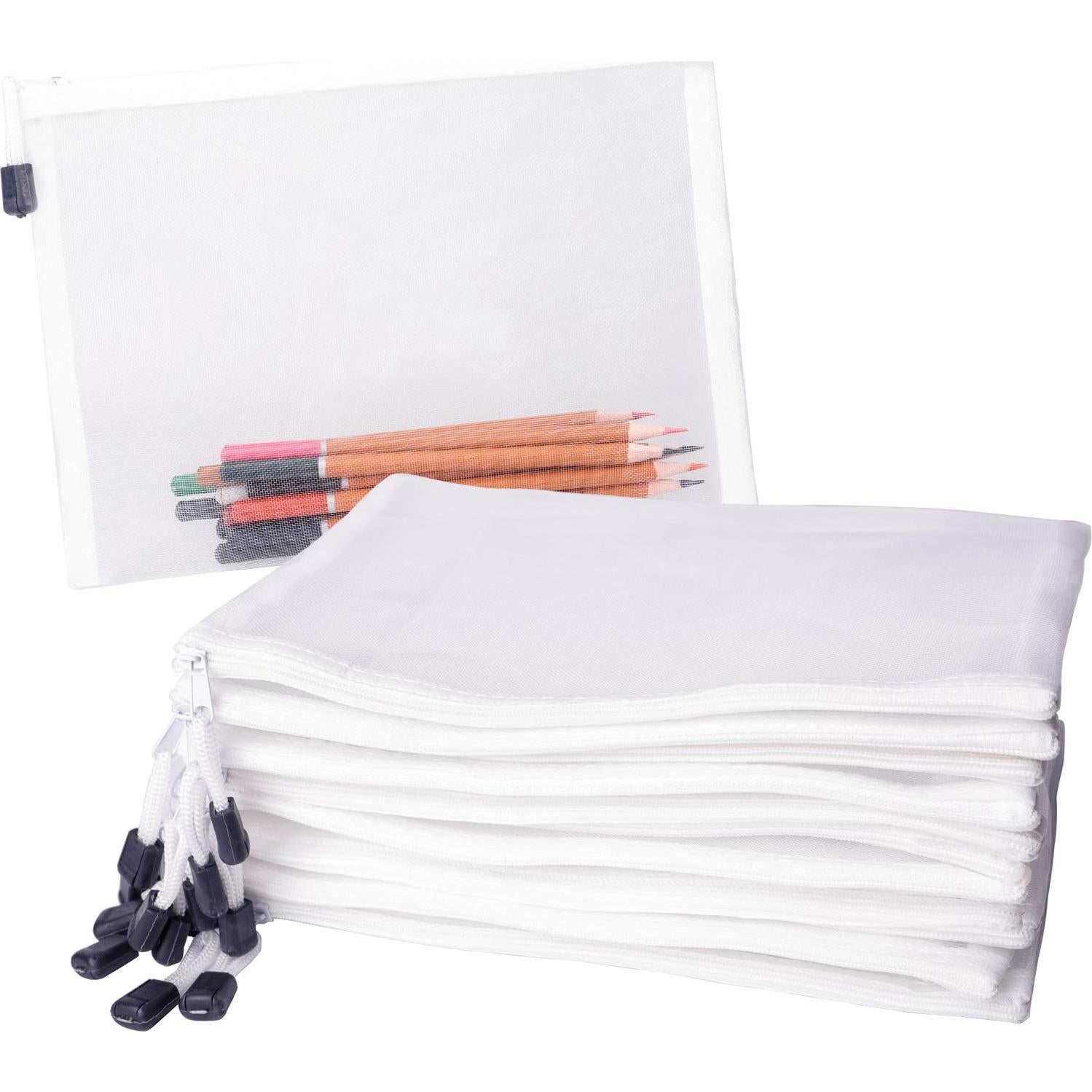 20 Bolsas de Malla con Cremallera Puchifoda 24x18 cm Blancas