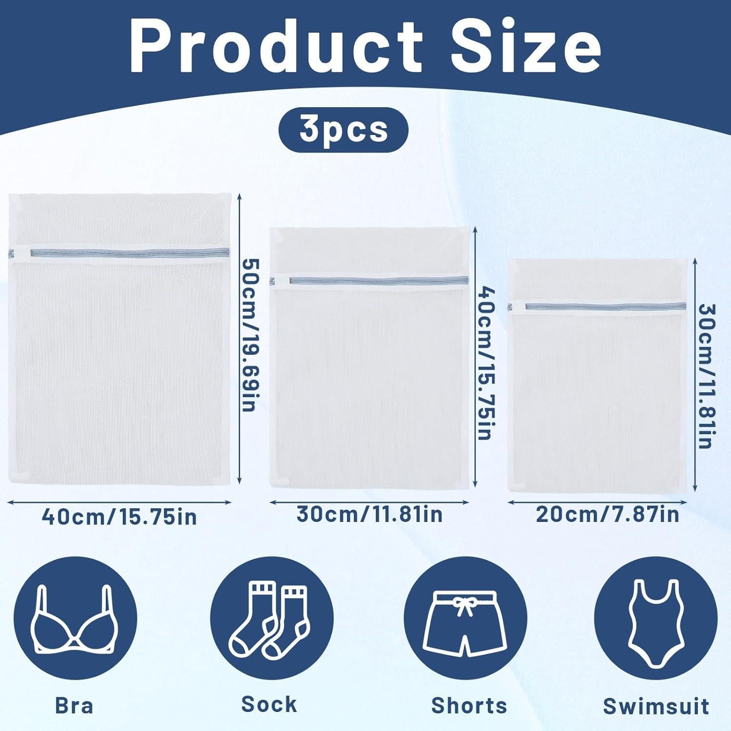 Juego de 3 Bolsas de Malla para Lavandería Nogeqi - Delicados