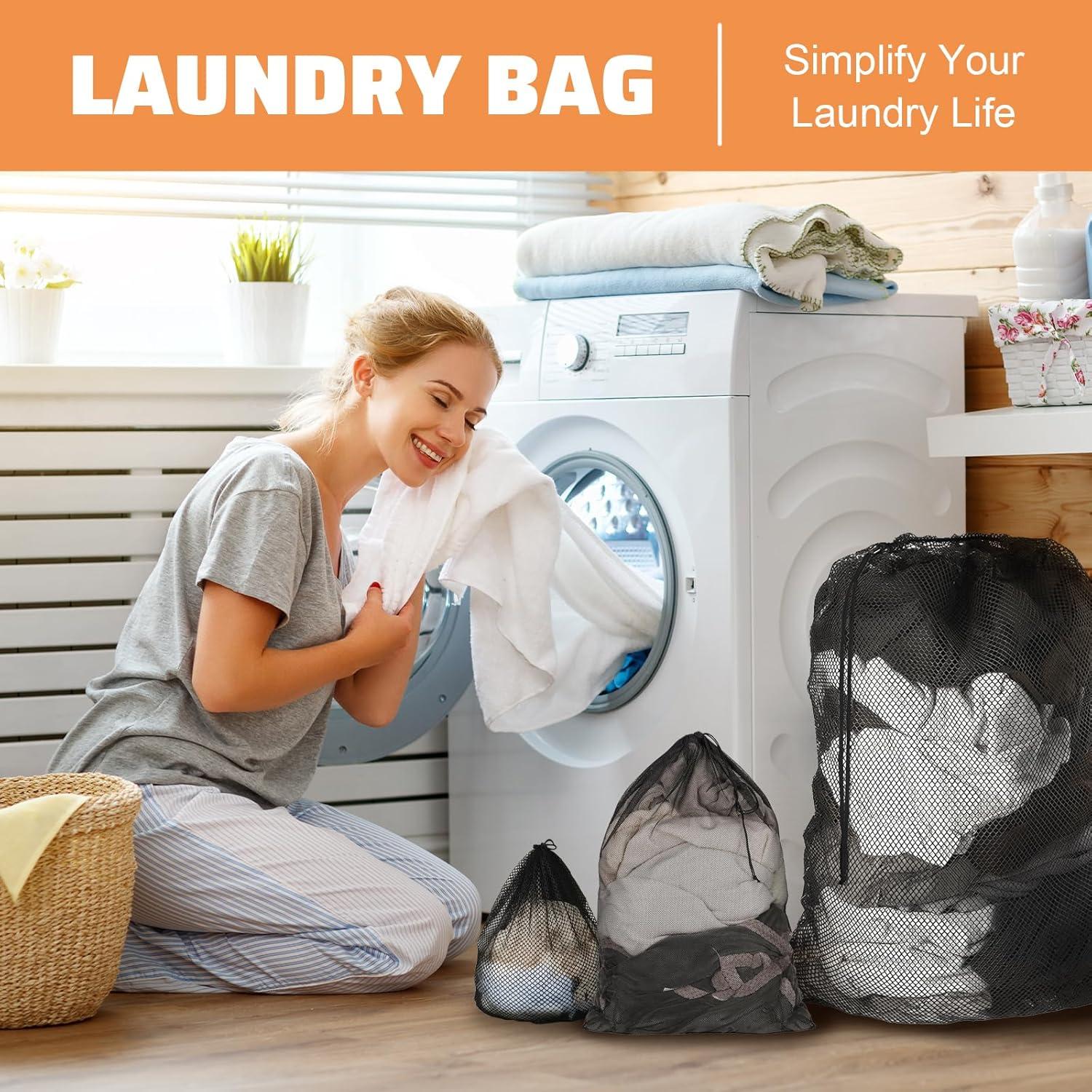 Set de 6 Bolsas de Lavandería de Malla Grandes ISTOOLCO 89x61cm