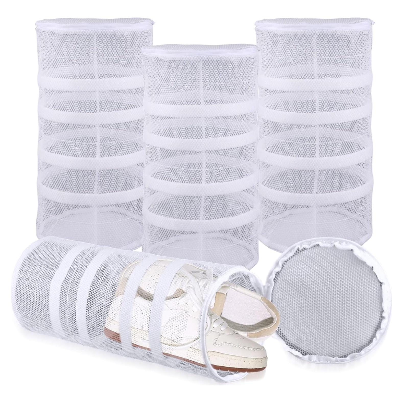 Geelin 4 Bolsas de Lavado de Malla para Zapatillas 40x20 cm