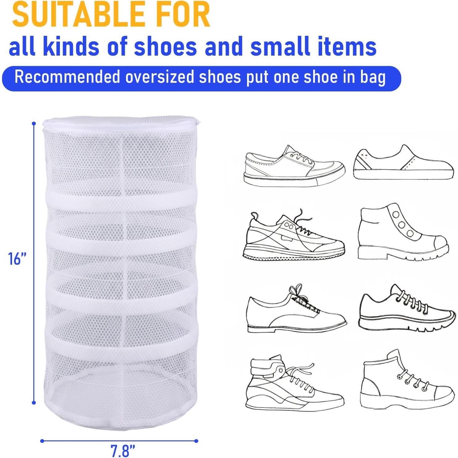 Geelin 4 Bolsas de Lavado de Malla para Zapatillas 40x20 cm