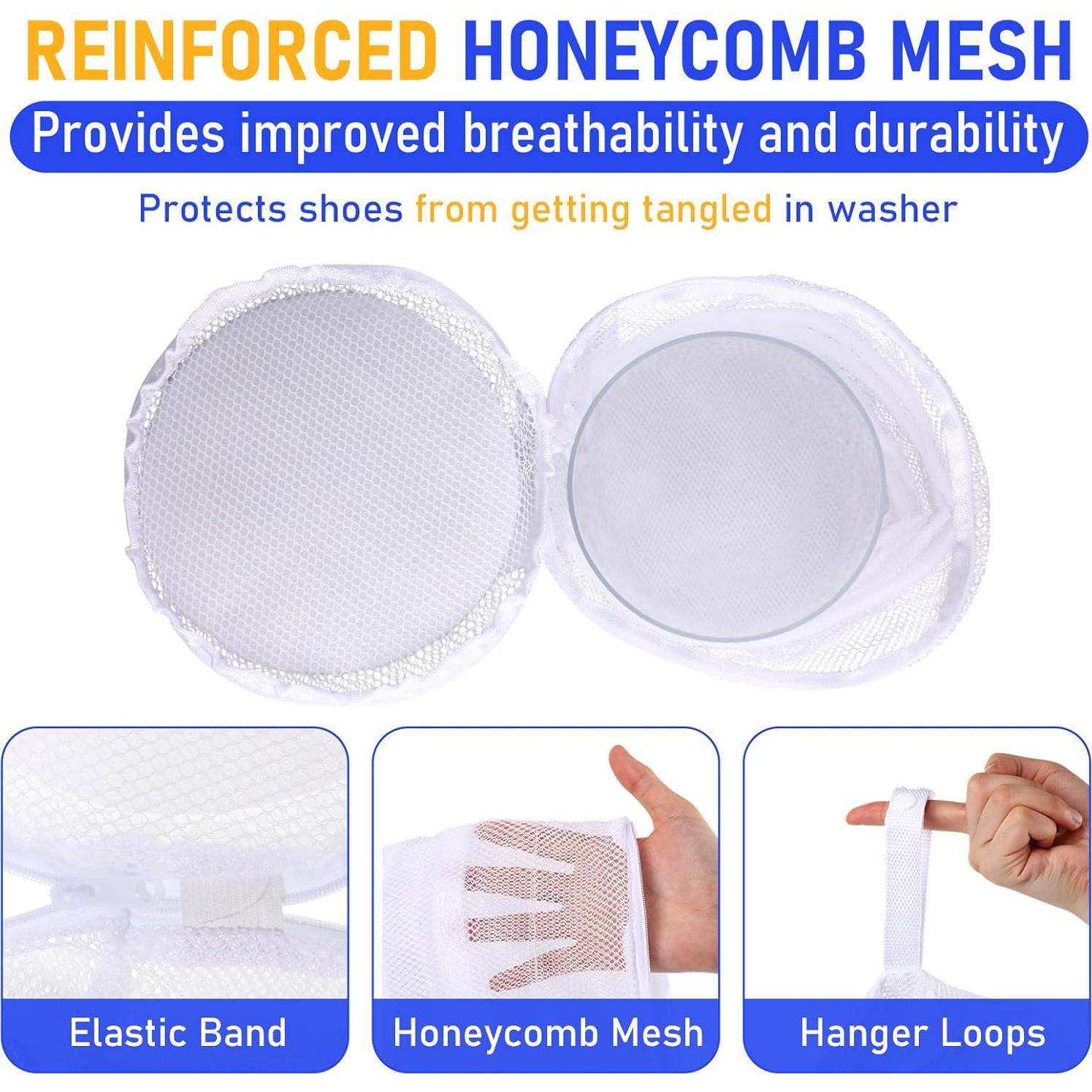 Geelin 4 Bolsas de Lavado de Malla para Zapatillas 40x20 cm