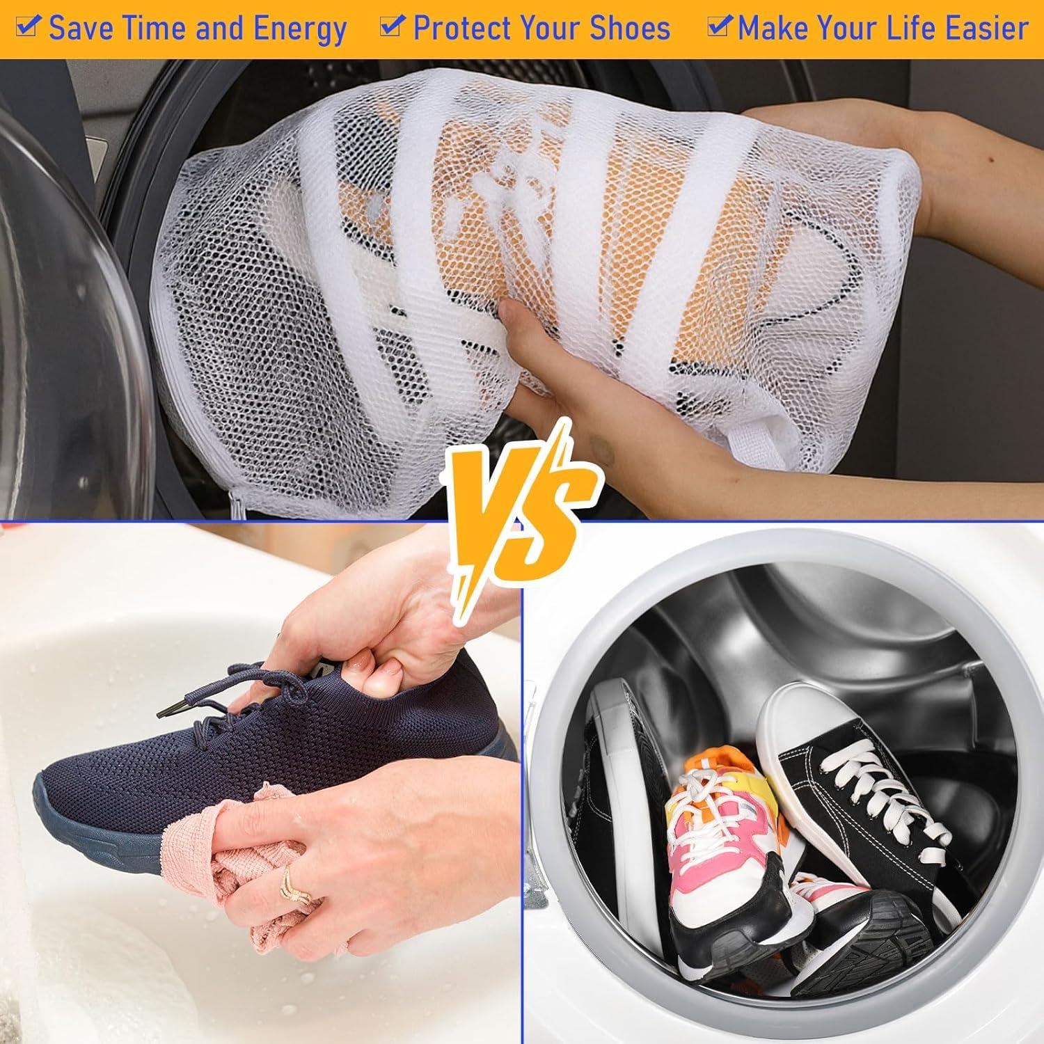 Geelin 4 Bolsas de Lavado de Malla para Zapatillas 40x20 cm