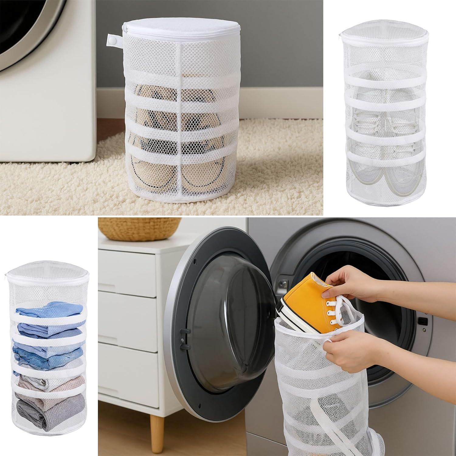 Geelin 4 Bolsas de Lavado de Malla para Zapatillas 40x20 cm