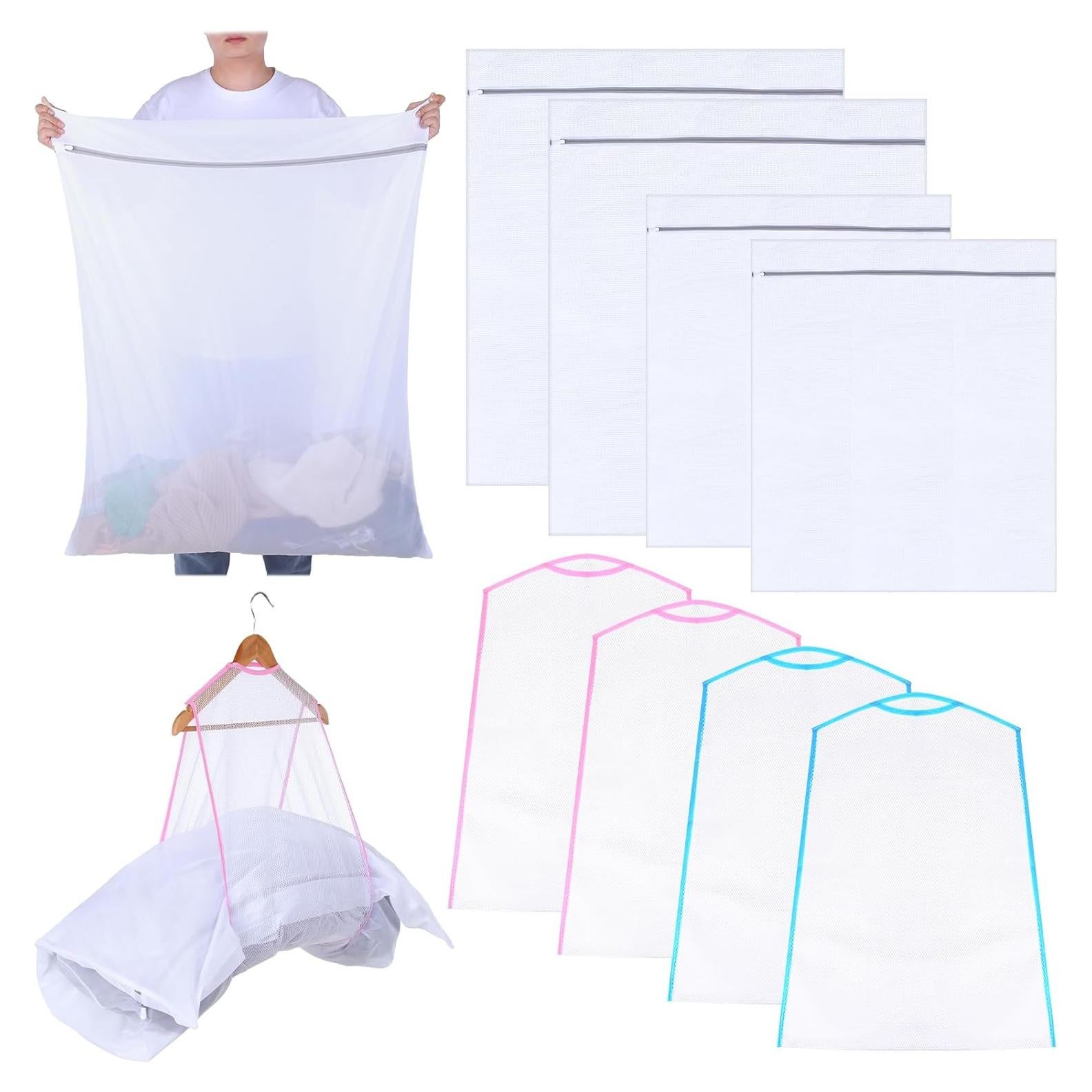 8 Piezas Bolsas de Lavandería de Malla Exclaith - 2 Tamaños