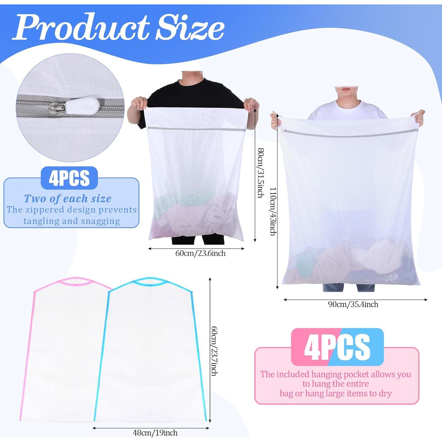 8 Piezas Bolsas de Lavandería de Malla Exclaith - 2 Tamaños
