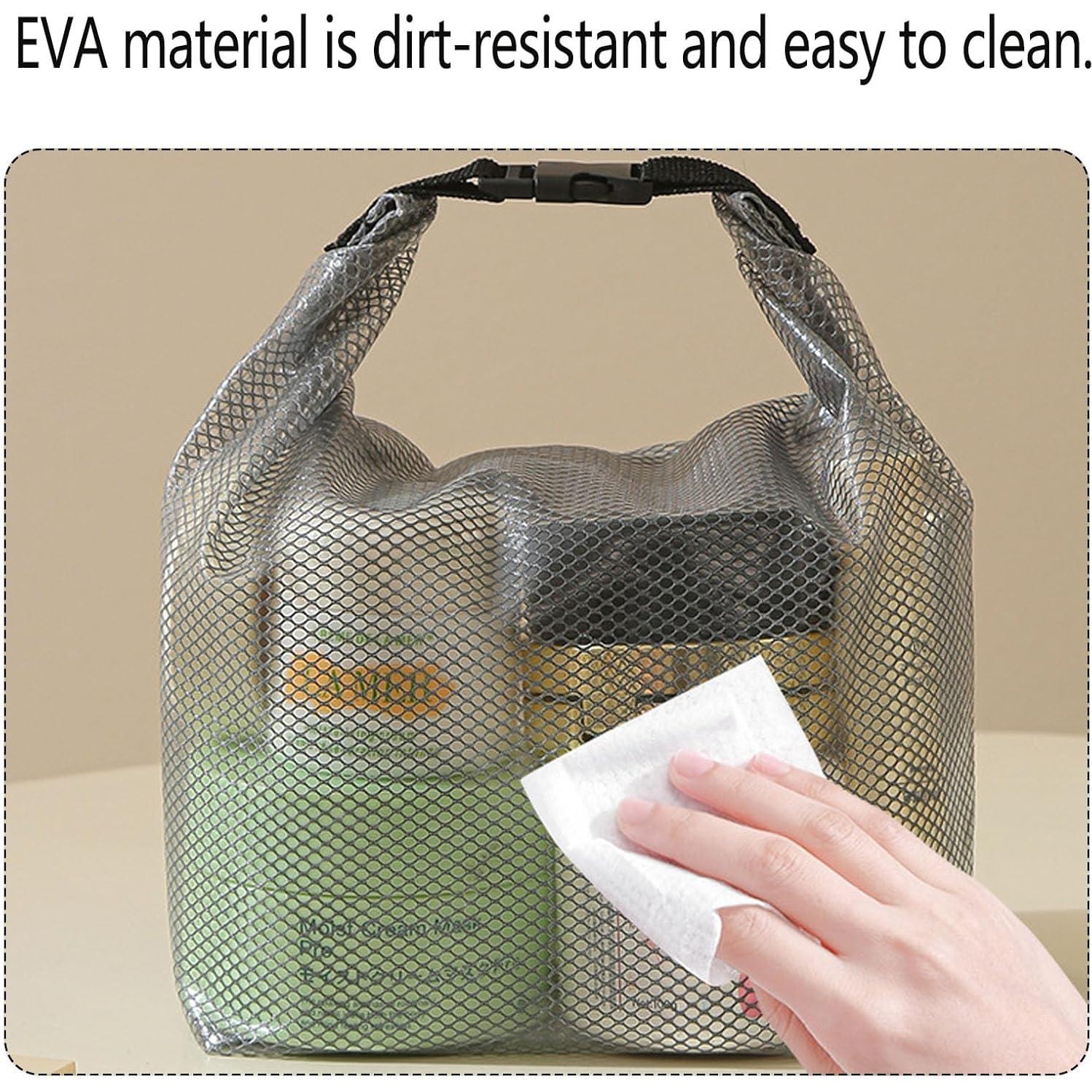 Bolsa de Almacenamiento Cosmético Portátil fxqtomio Gris 18x16x24cm