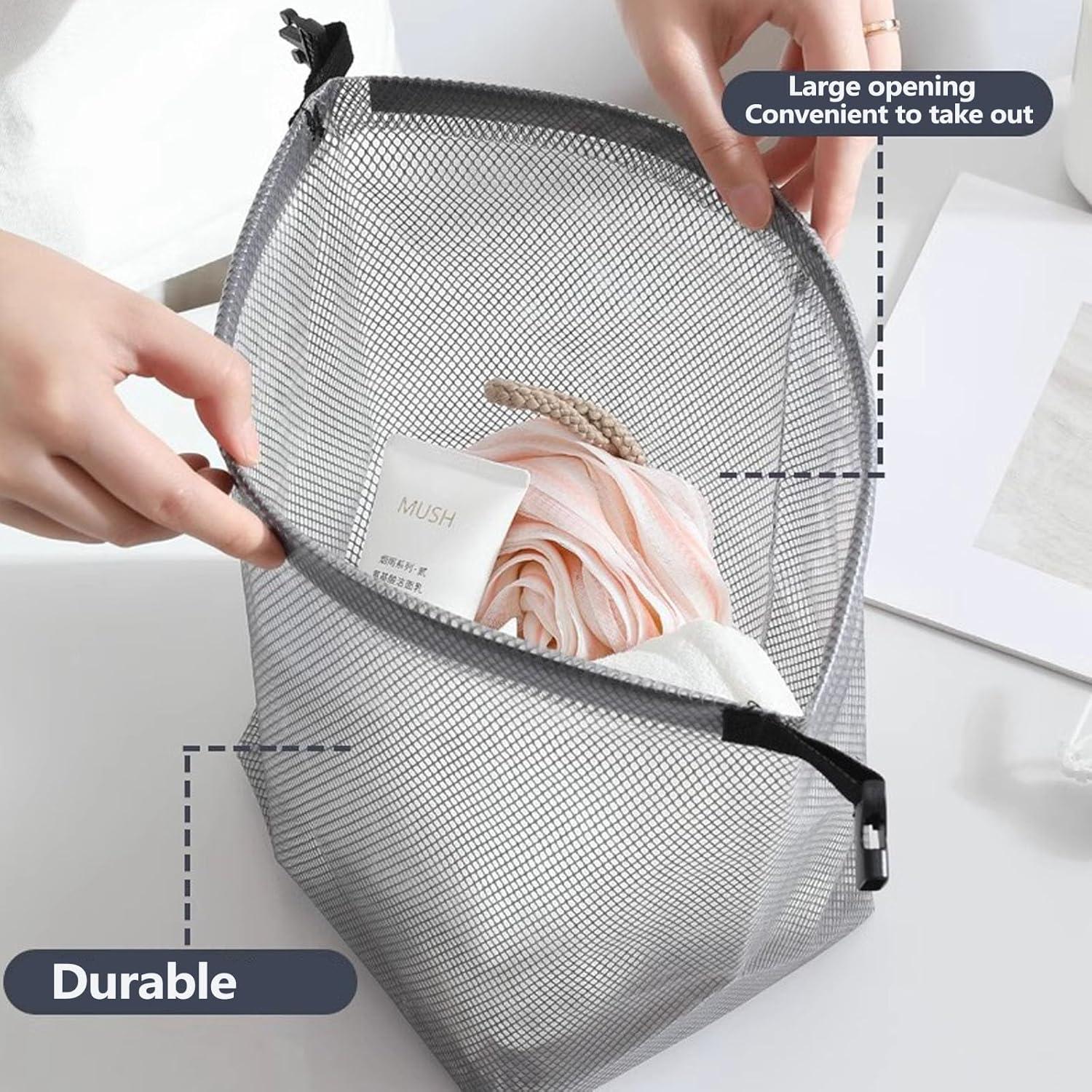 Bolsa de Almacenamiento Cosmético Portátil fxqtomio Gris 18x16x24cm