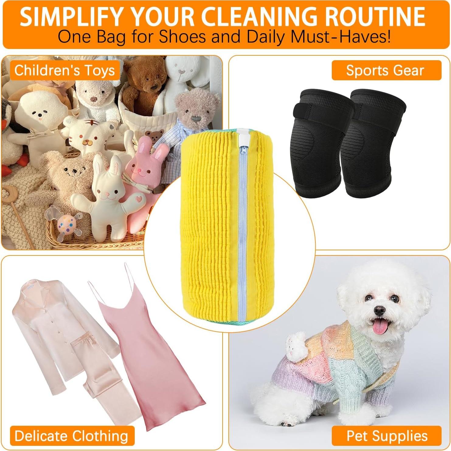 Bolsa de Lavado de Zapatos WUMUTI XXL Amarillo - 2 Piezas 38x16 cm