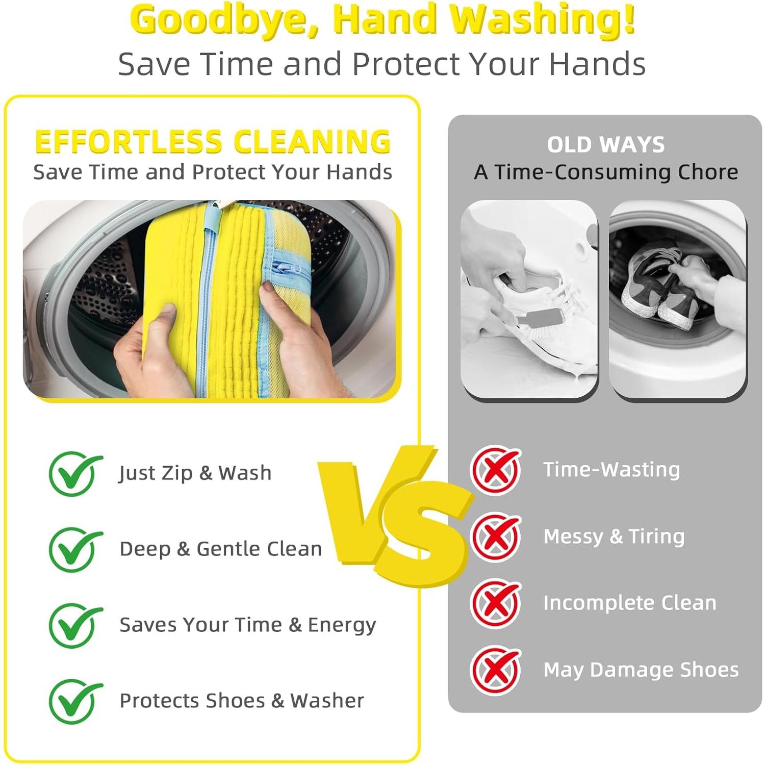 Bolsa de Lavado de Zapatos DOBVDLA - 2 Piezas Microfibra