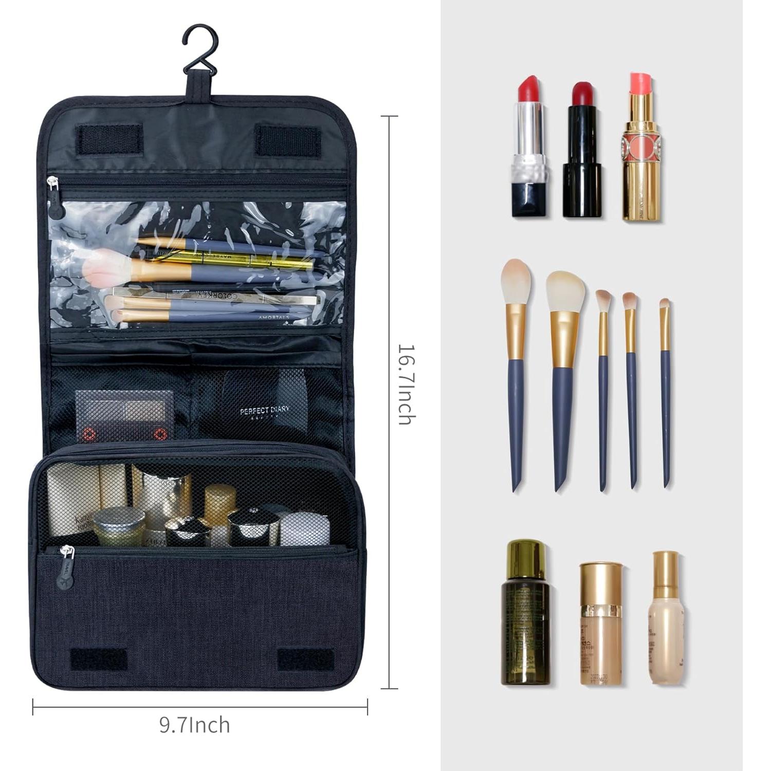 Bolsa de Aseo Lcsmaokin Impermeable Gran Capacidad Negra