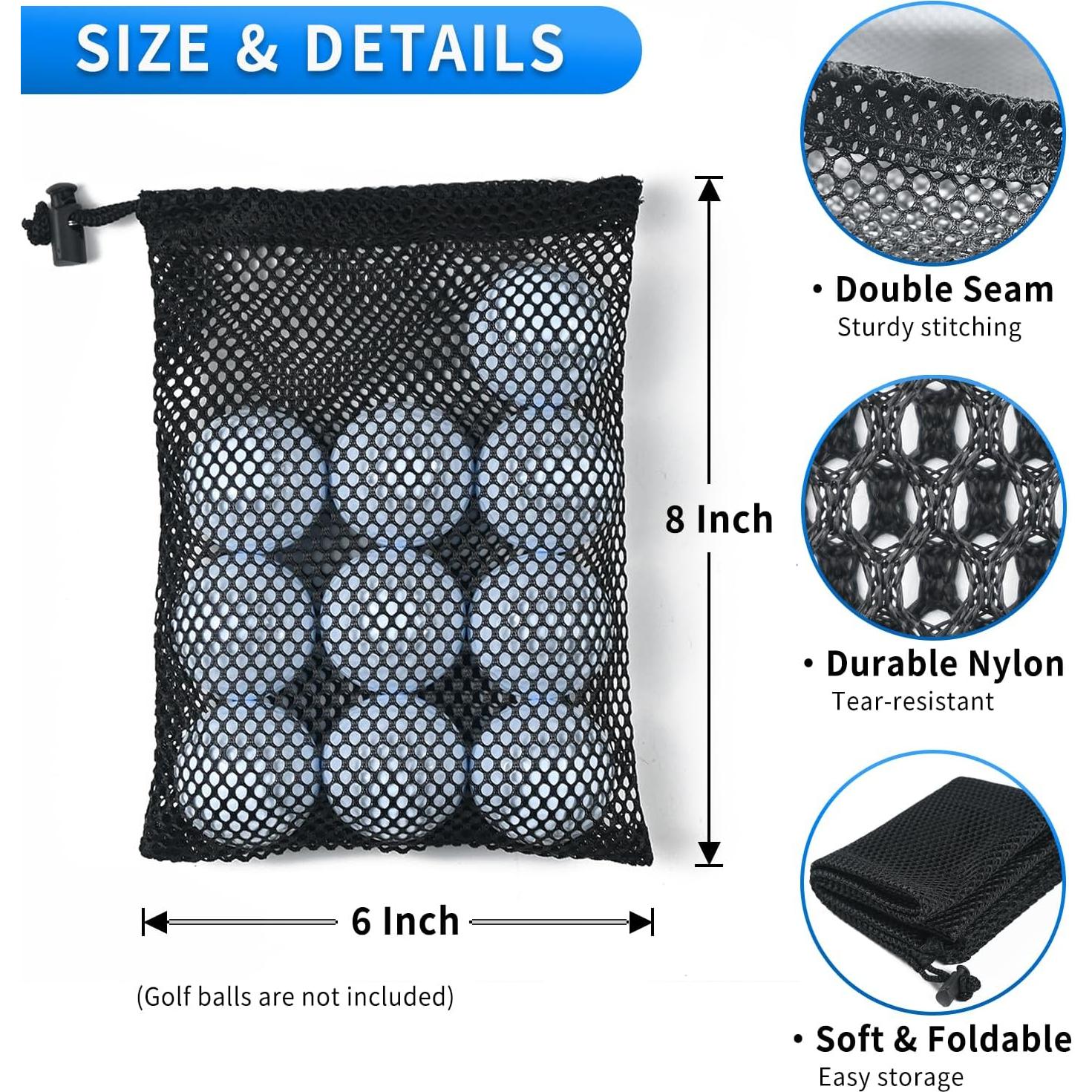 10 Bolsas de Malla con Cierre de Cordón BOJITEXS 15x20 cm