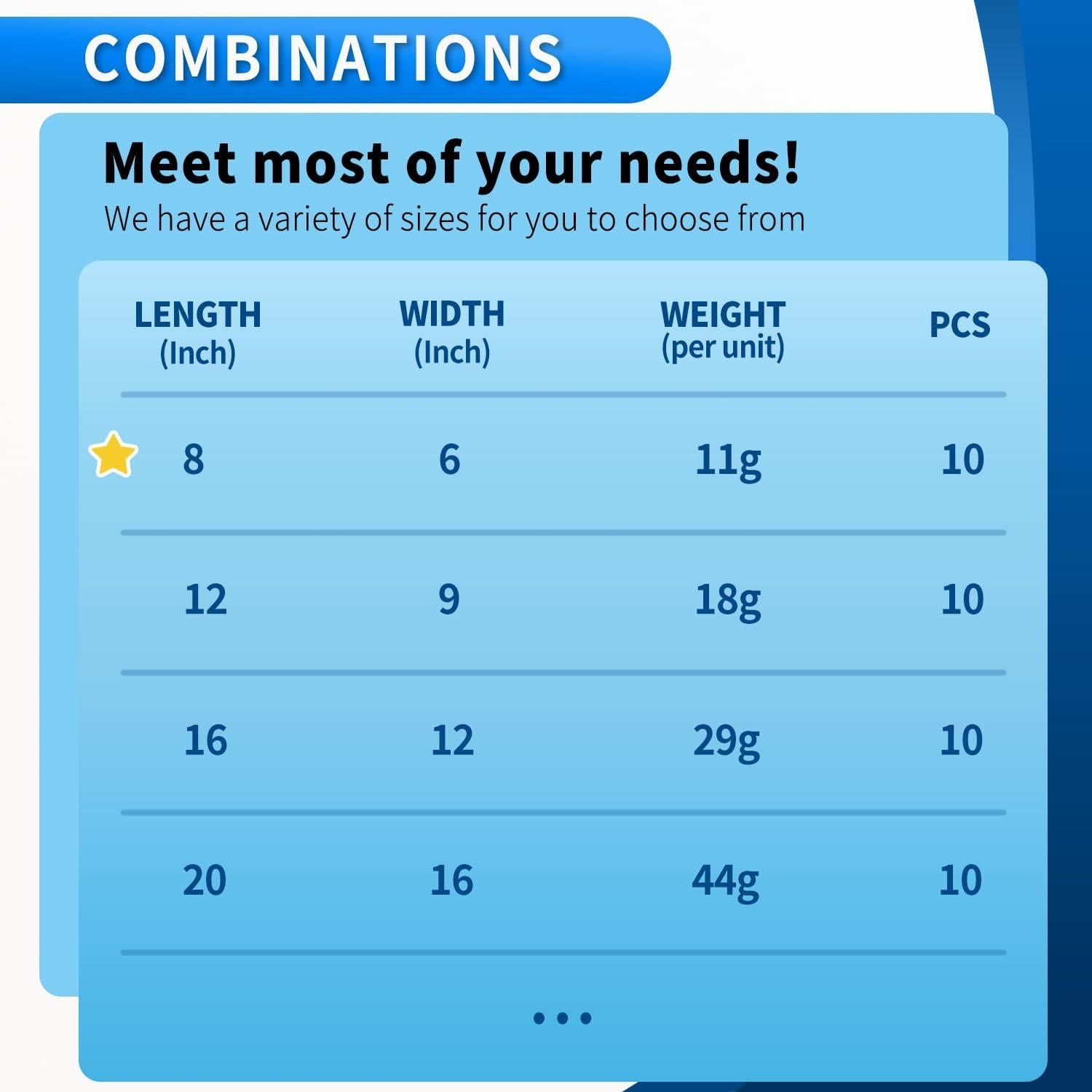 10 Bolsas de Malla con Cierre de Cordón BOJITEXS 15x20 cm