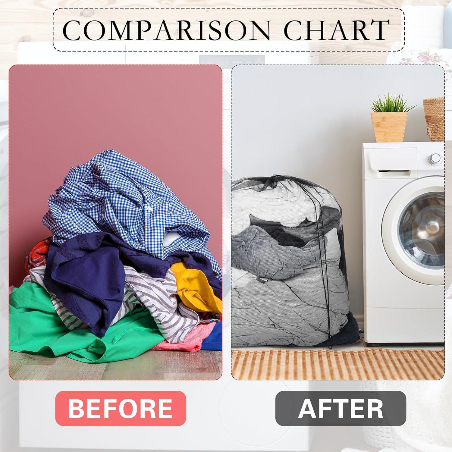 Paquete de 3 Bolsas de Malla para Lavandería Extra Grande 140x110cm