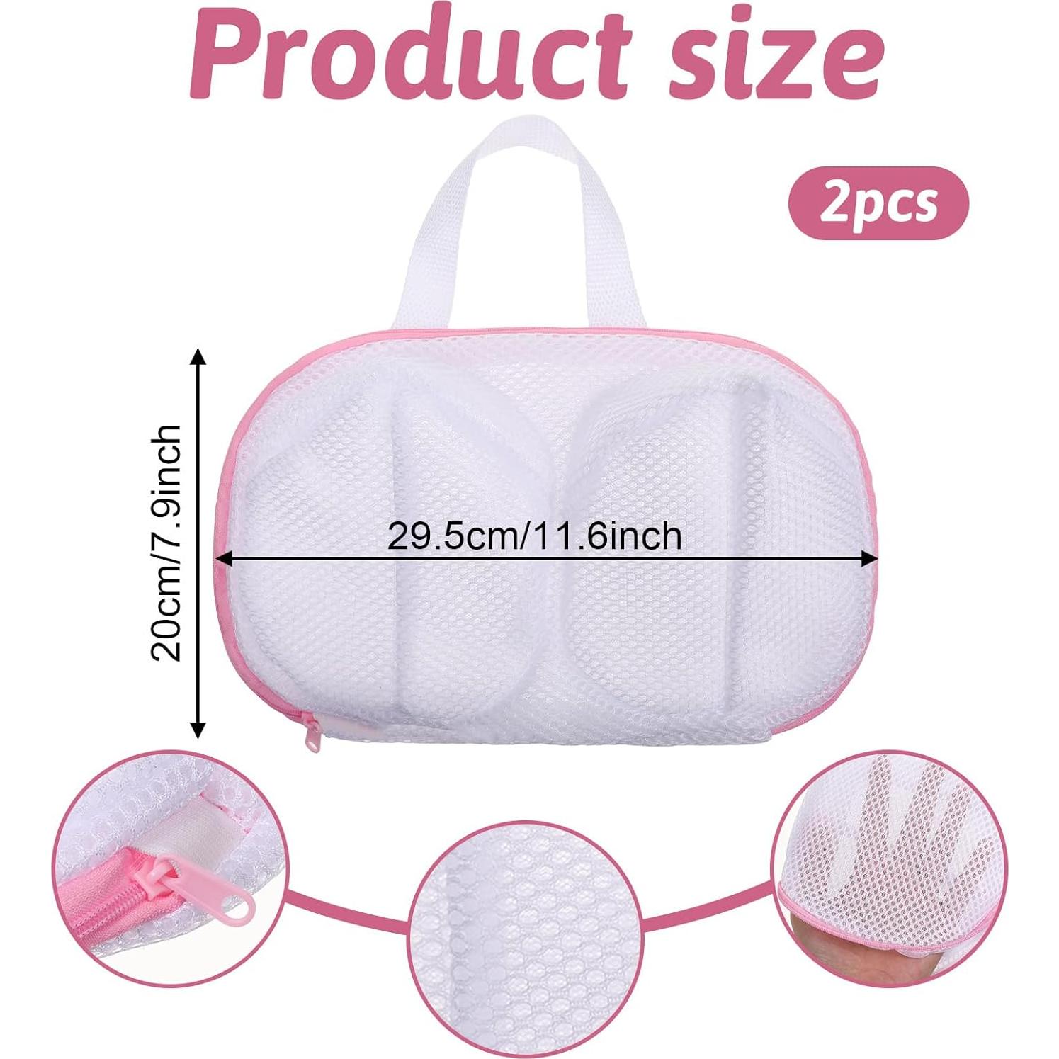 Bolsas de Lavado de Sujetadores Zyghjort 30x20cm 2 Pcs Rosa