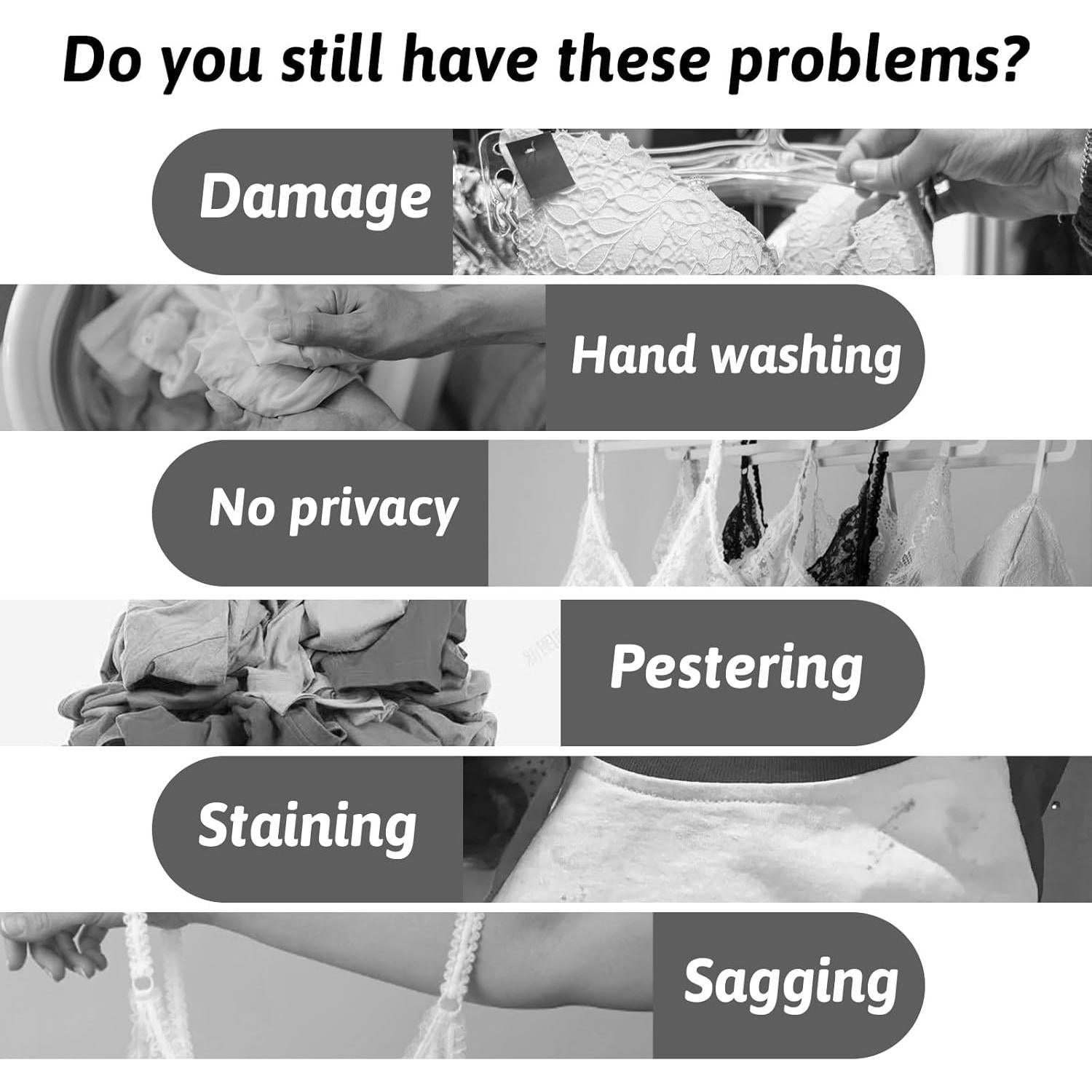 Bolsas de Lavado de Sujetadores Zyghjort 30x20cm 2 Pcs Rosa