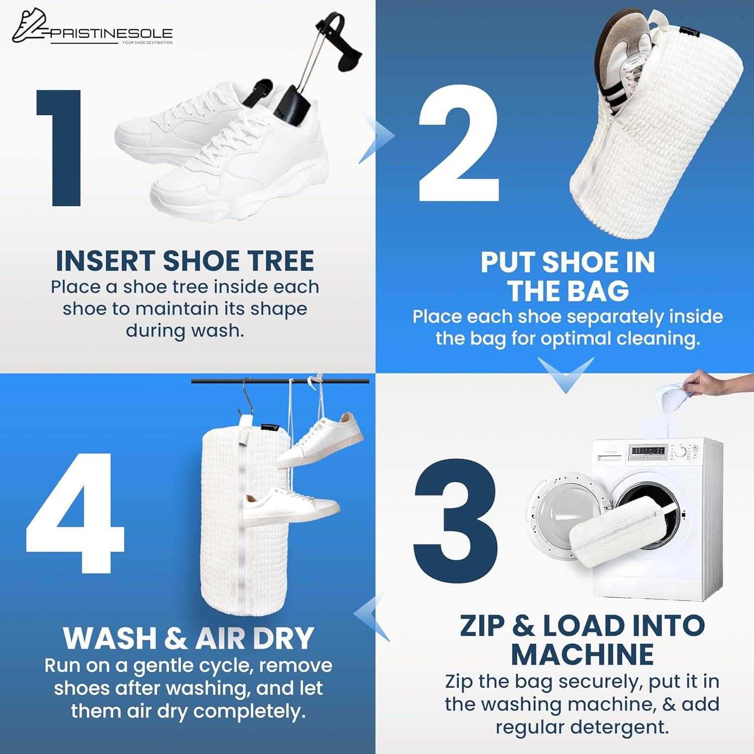 Bolsa de Lavado de Zapatos PRISTINESOLE - 2 Unidades Malla Duradera