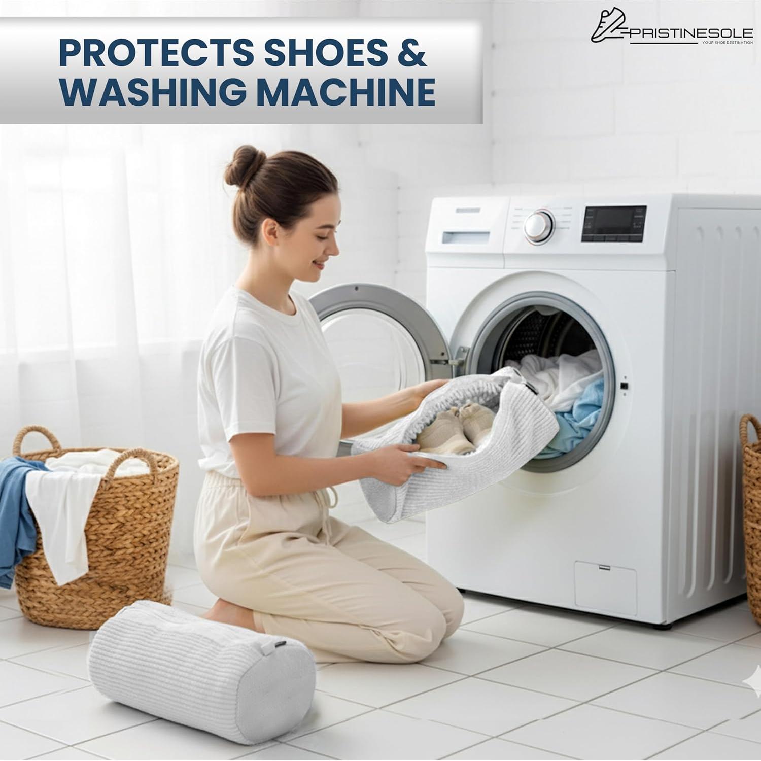 Bolsa de Lavado de Zapatos PRISTINESOLE - 2 Unidades Malla Duradera