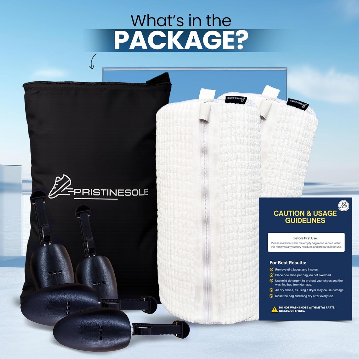 Bolsa de Lavado de Zapatos PRISTINESOLE - 2 Unidades Malla Duradera