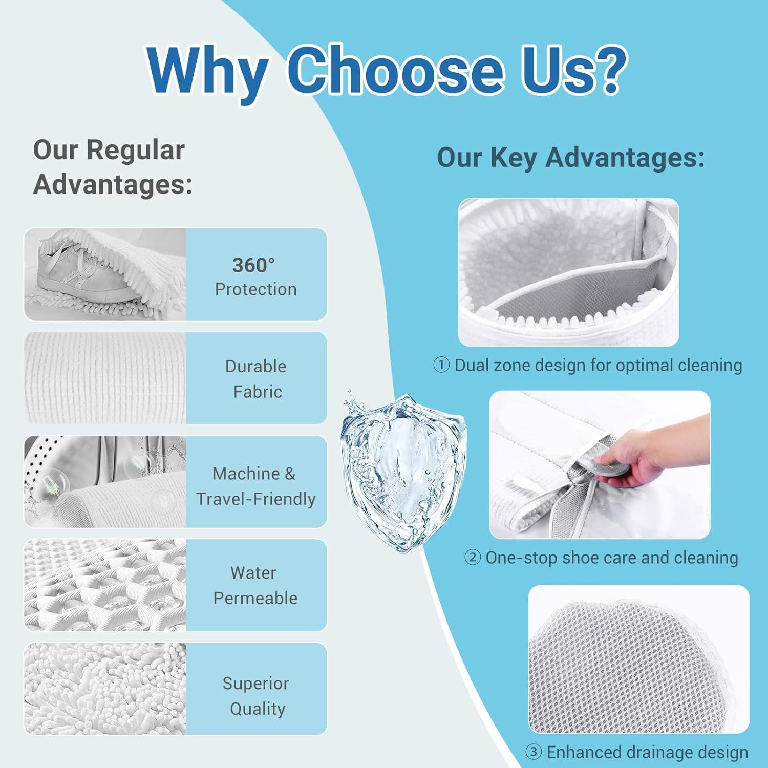 Bolsa de Lavandería para Zapatos Teletrogy 24x35 cm con 2 Zonas