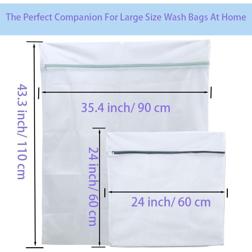 Bolsas de Lavandería de Malla GUOZCARAY 4 Piezas Jumbo 109x89cm