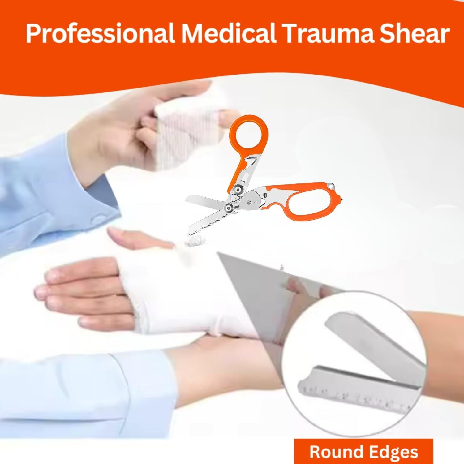 Tijeras de Trauma Plegables X.I. Products 6 en 1 Naranja