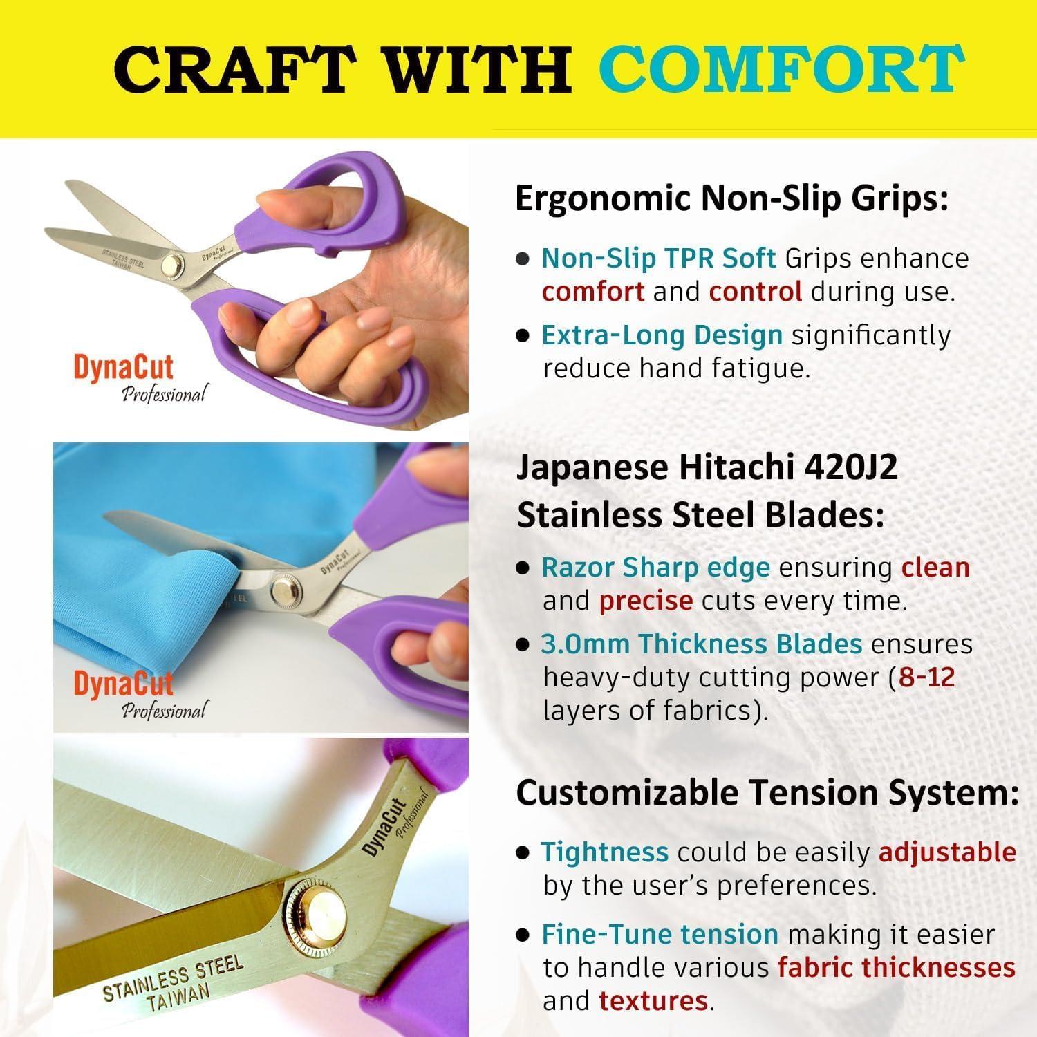 Tijeras de Tela DynaCut 21.6 cm Acero Inoxidable Morado