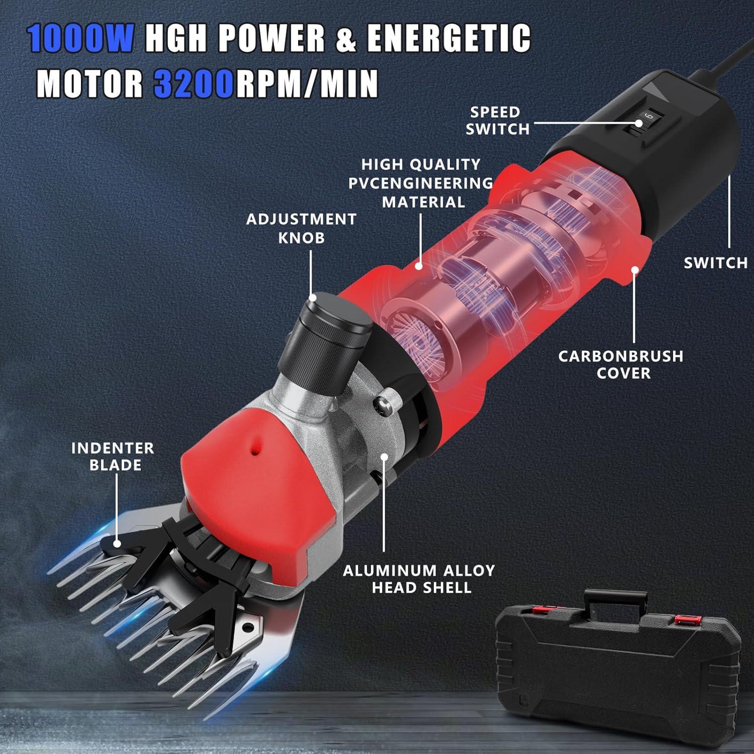 Cortadora de Ovejas Eléctrica PAT JUUMG 1000W 6 Velocidades