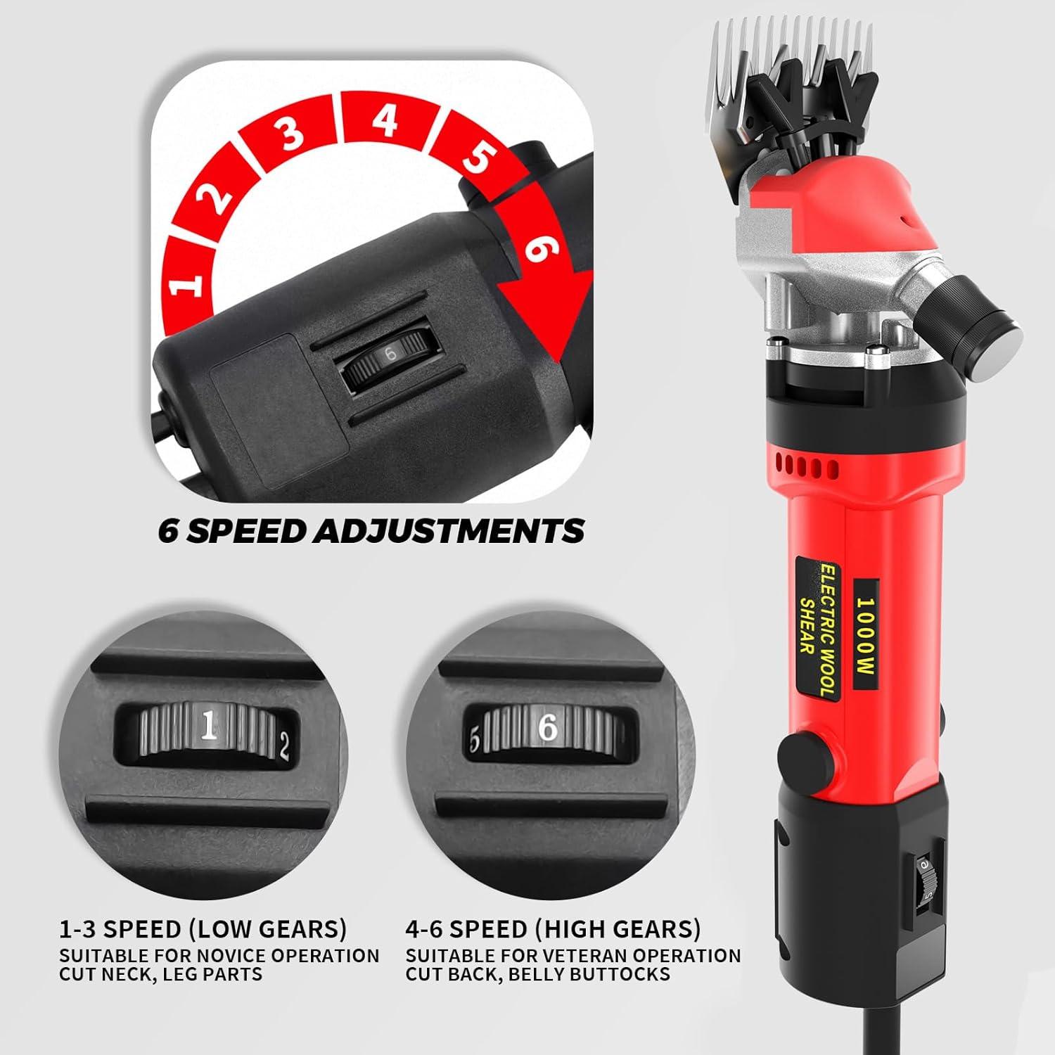 Cortadora de Ovejas Eléctrica PAT JUUMG 1000W 6 Velocidades