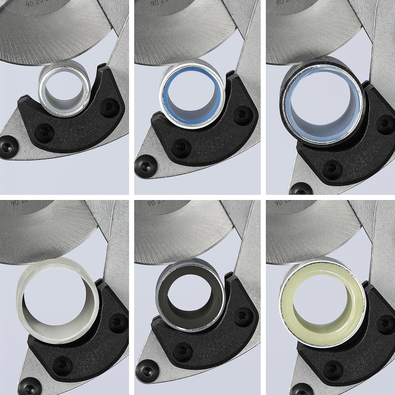 Cortador de Tubos KNIPEX 90 25 25, 21 cm, Manual, Rojo/Azul