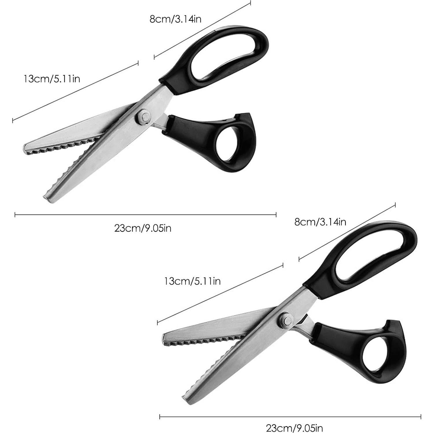 Tijeras de Picos DaKuan para Manualidades - 2 Piezas, Acero Inoxidable
