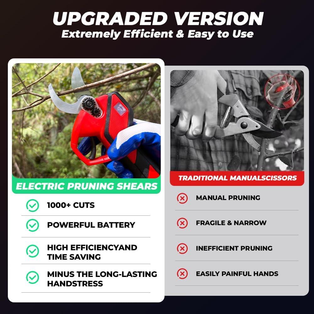 Tijeras de Podar Eléctricas Inalámbricas SUNSLASH 600W 5.08 cm