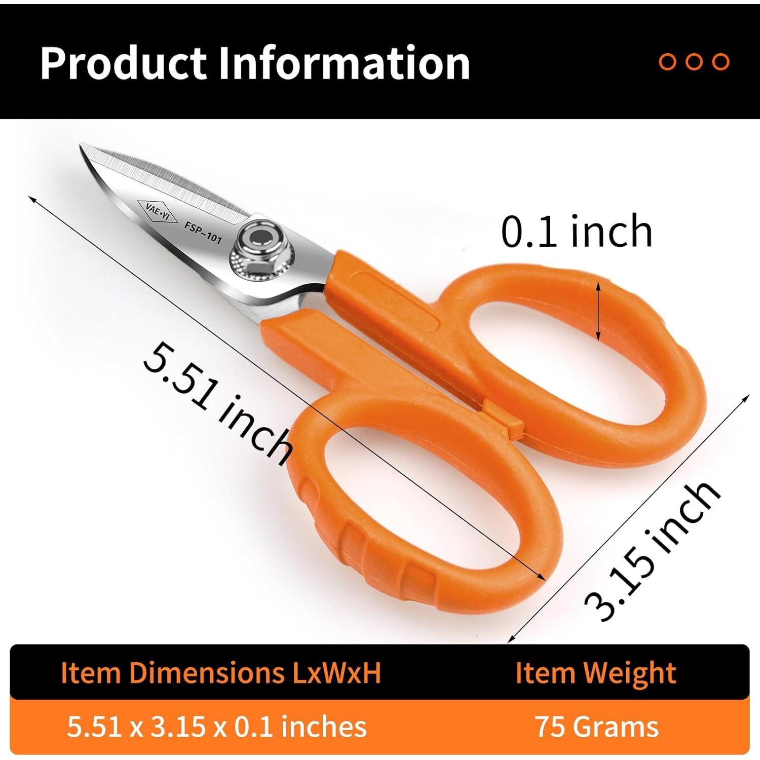 Tijeras Antideslizantes VAE·YI FSP-101 para Electricista 138mm