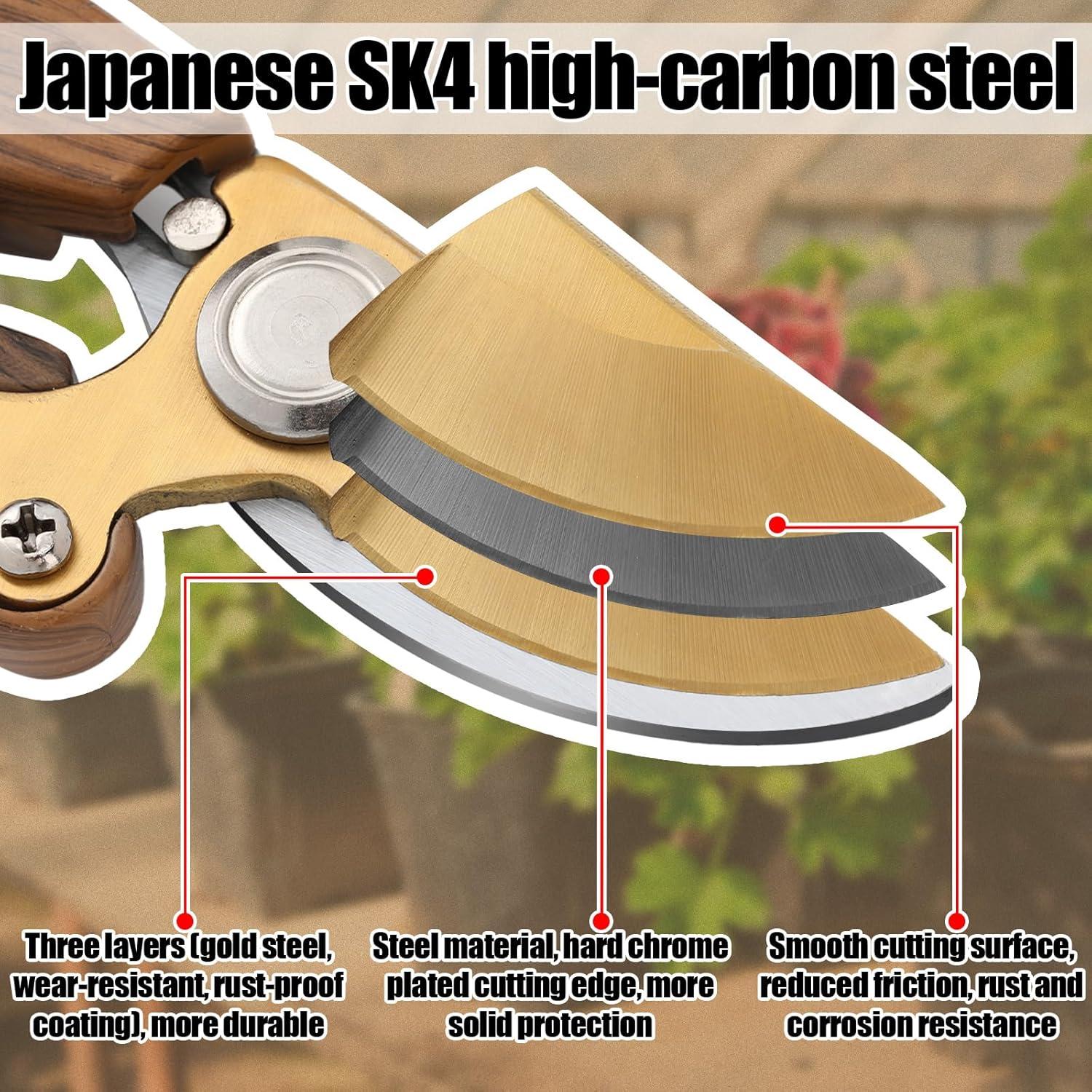 Tijeras de Jardinería Lothee Japonesas de Acero al Carbono