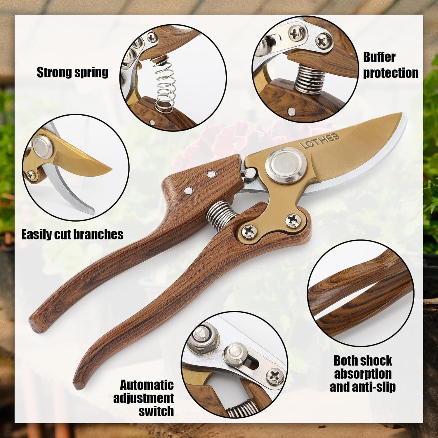 Tijeras de Jardinería Lothee Japonesas de Acero al Carbono