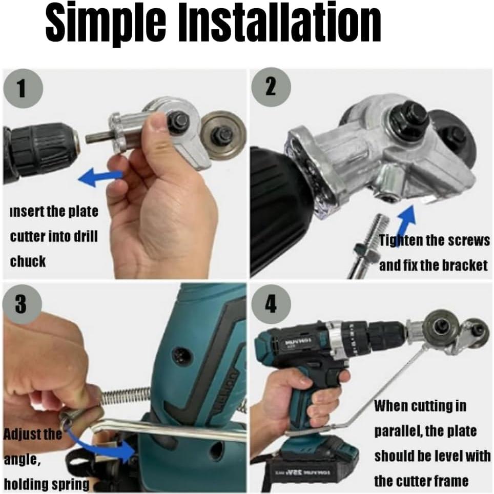 Cortador de Metal Eléctrico WIVZKAO con Accesorios y Guantes