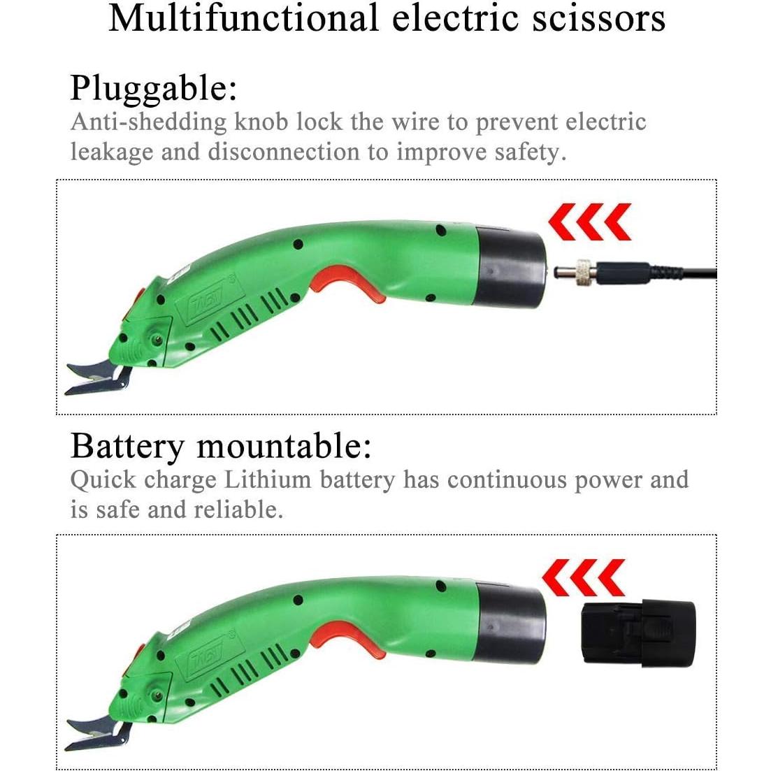 Tijeras eléctricas MXBAOHENG WBT-2 para tela y cartón